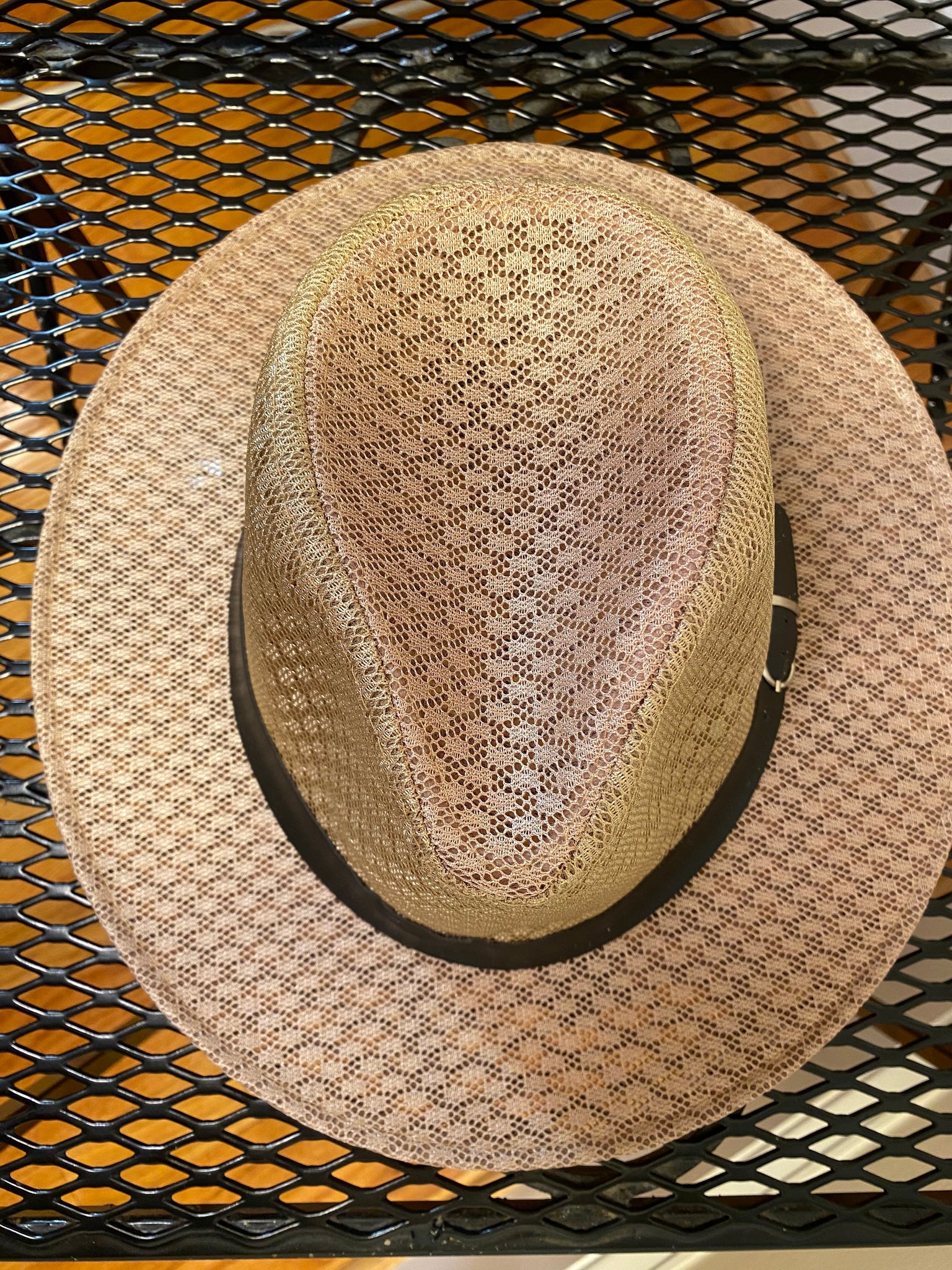 Brown Straw Fedora Hat