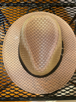 Brown Straw Fedora Hat