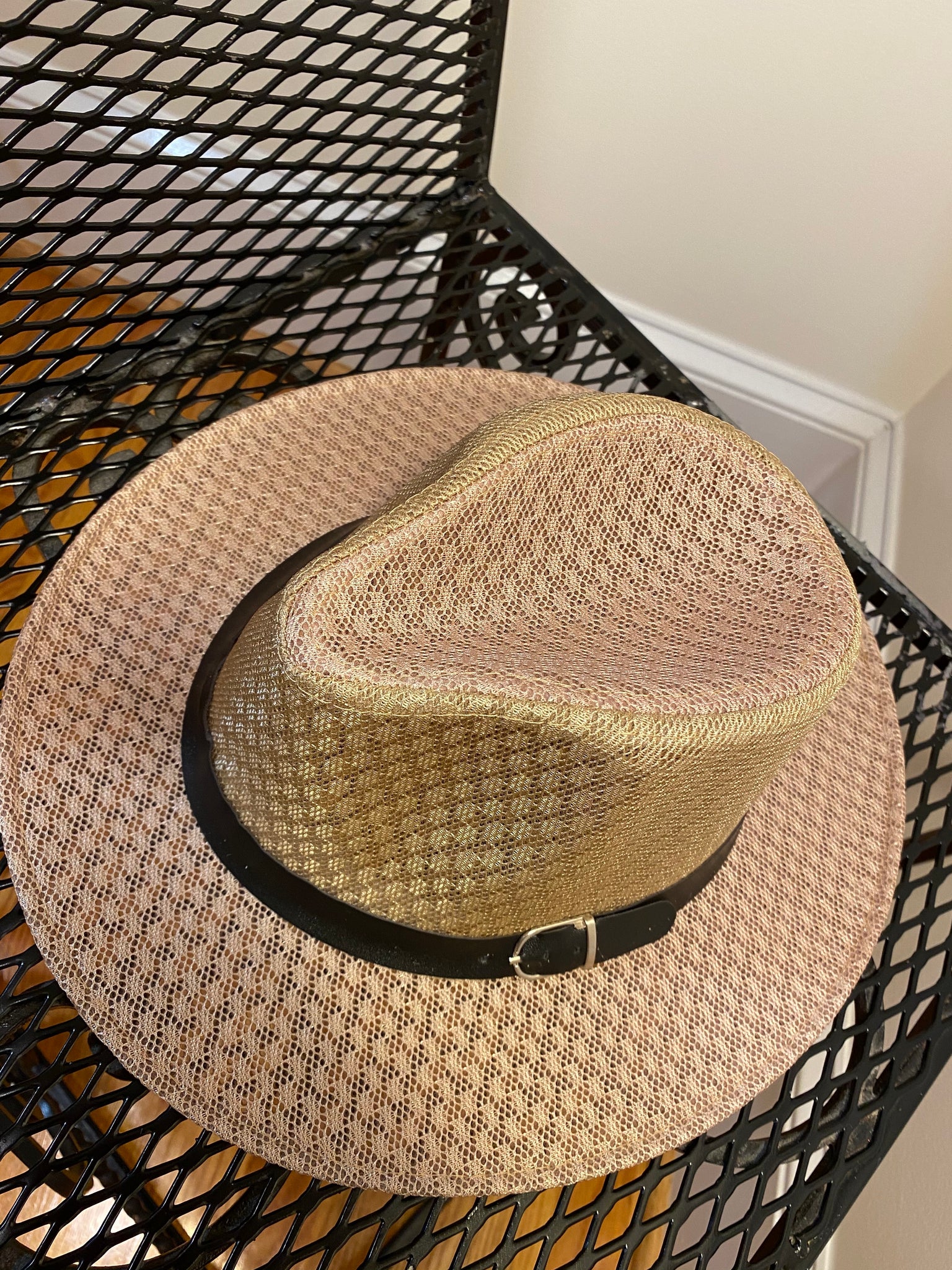 Brown Straw Fedora Hat