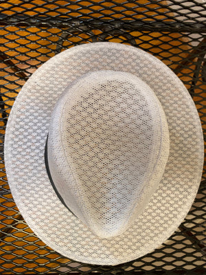 White Straw Fedora Hat