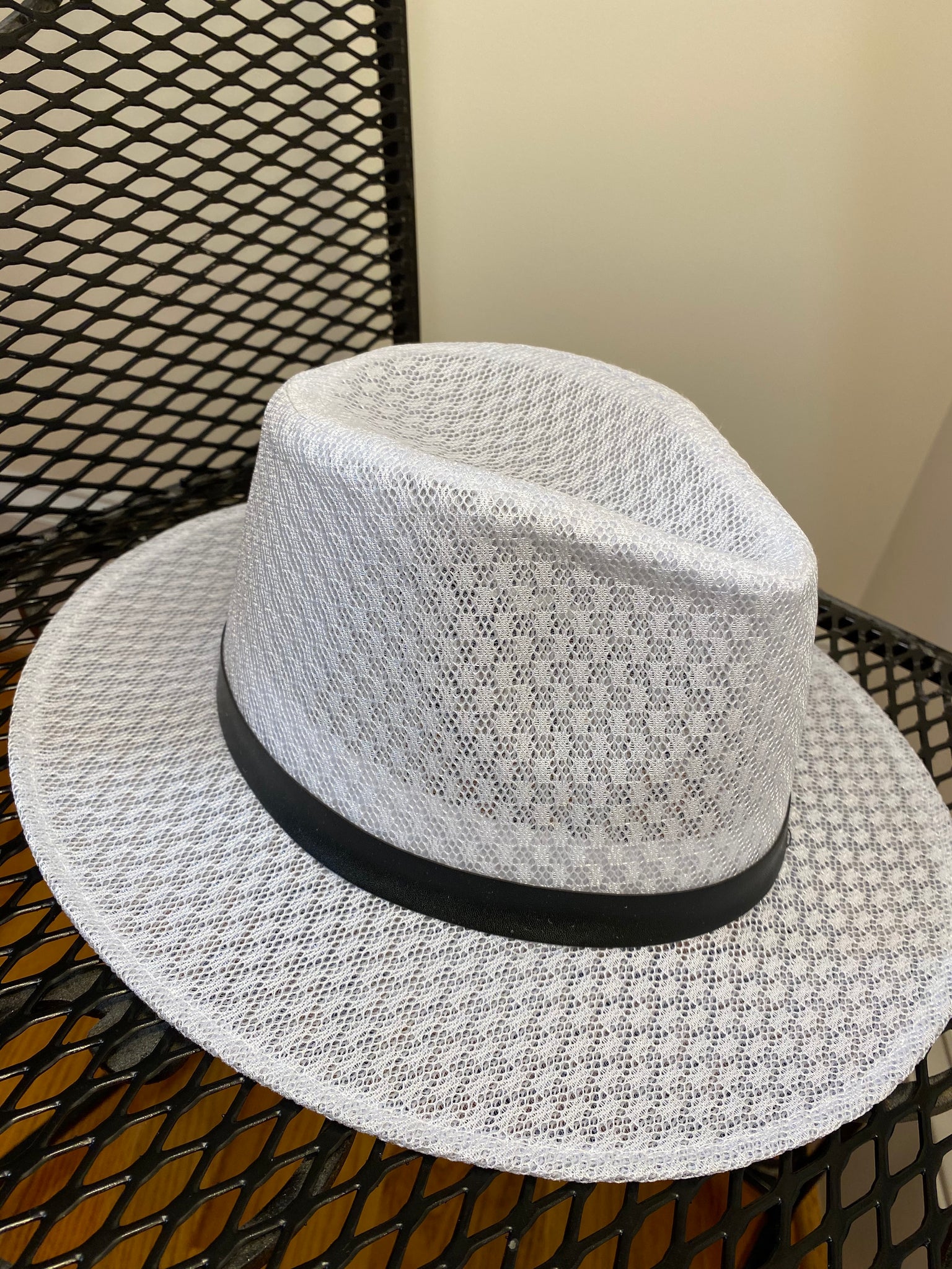 White Straw Fedora Hat